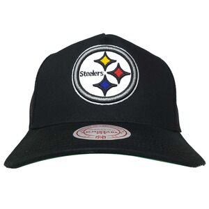 Pittsburgh Pirates Mitchell & Ness NFL Trucker Hat‎ Cap 3D Logo Black NWT